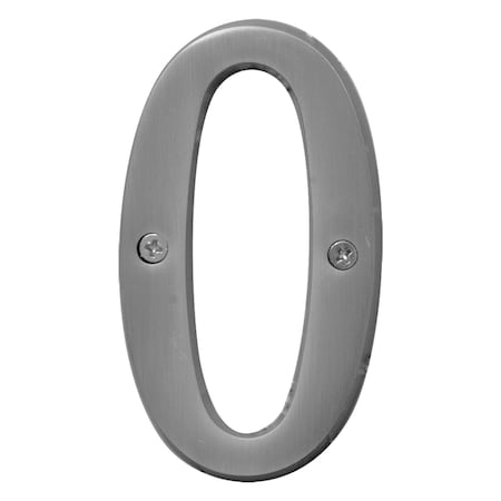 Hy-Ko 4In Satin Nickel Number 0, 3PK A30930